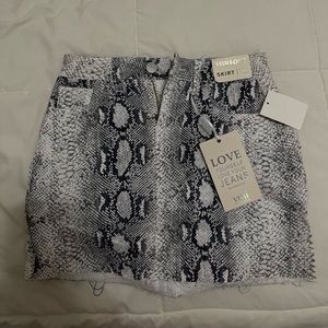 Snake print skirt